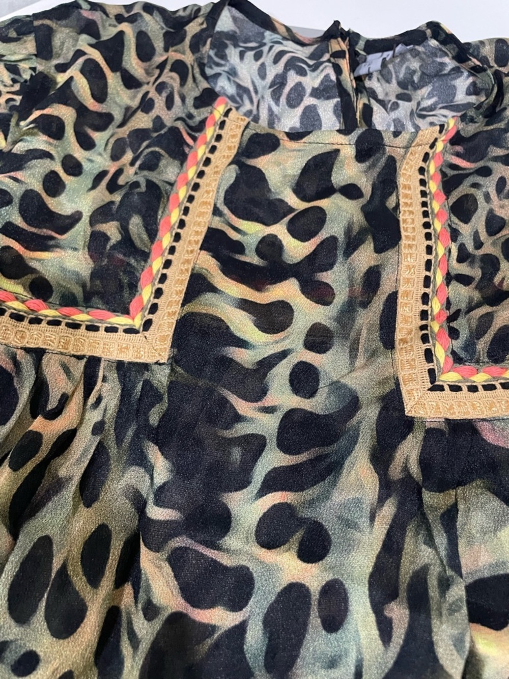 Anthropologie BI-nk London Joelle
Leopard Peasant Blouse Size Xs NWT - Picture 6 of 12